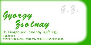 gyorgy zsolnay business card